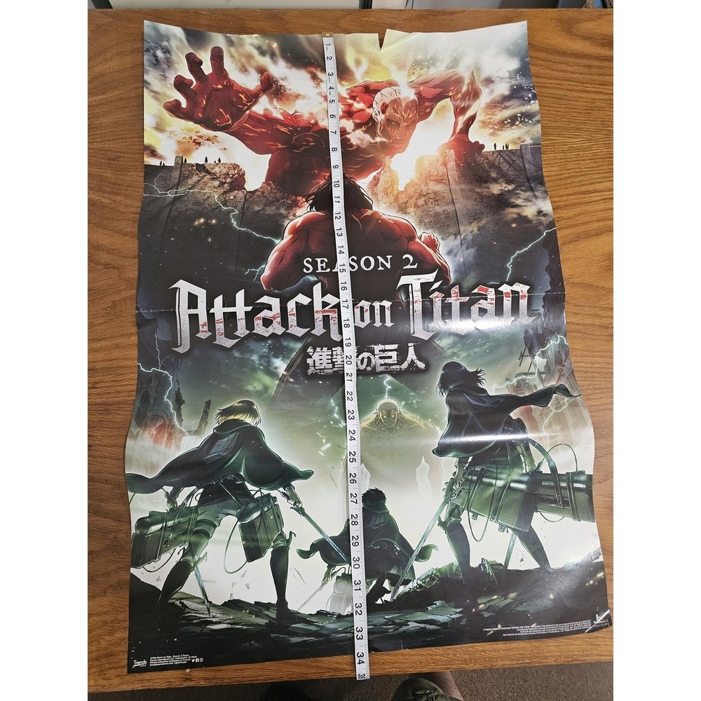 Attack On Titan Season 2 Poster‎ 22x34 Trends International Large Anime Art Wall - Picture 4 of 5